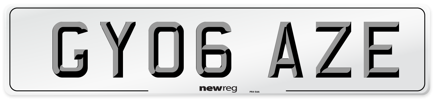 GY06 AZE Number Plate from New Reg